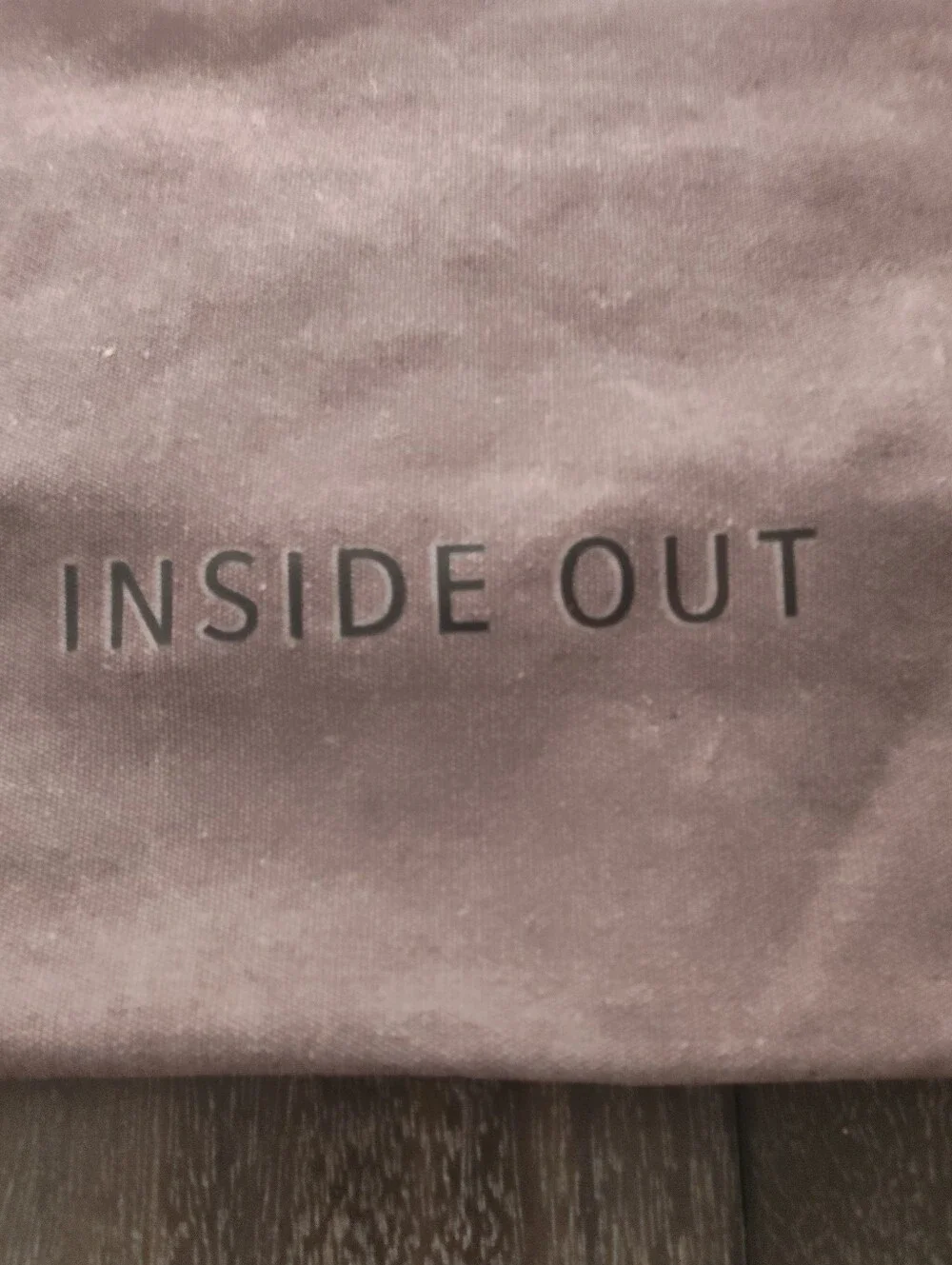 Inside Out Brown Canvas Messenger Bag with Adjustable Strap